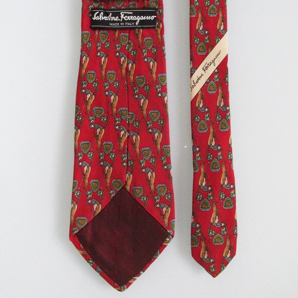Salvatore Ferragamo Men's Golf Silk Tie - Picture 4 of 5